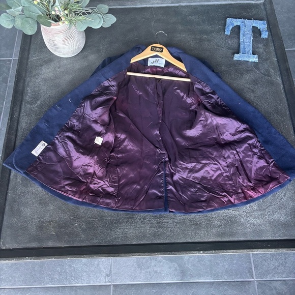 Vintage JH Collectibles Navy Wool Blazer | Size S - Picture 6 of 7